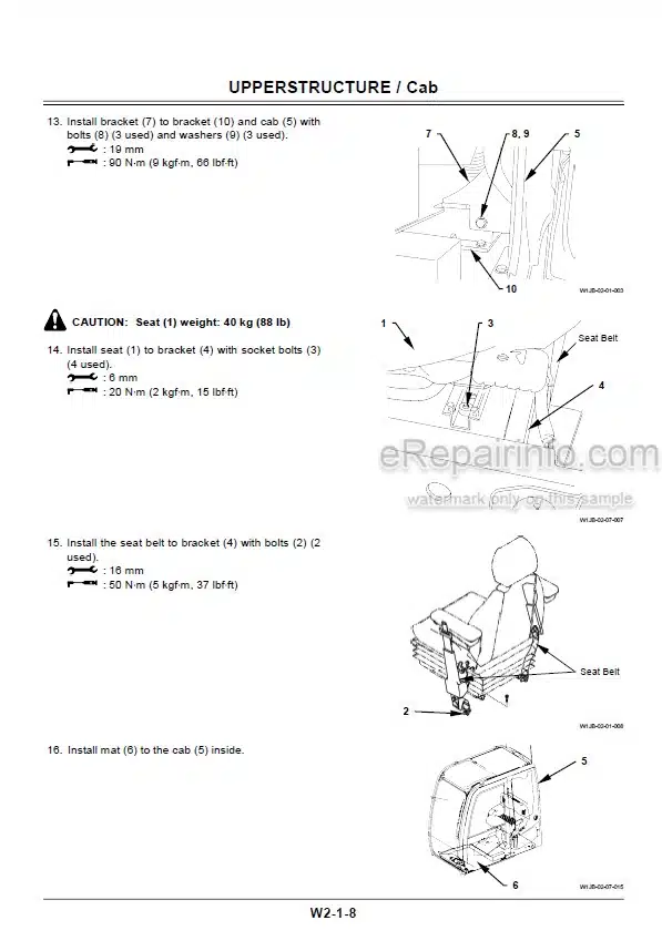 Photo 8 - Hitachi Zaxis 450-3 450LC-3 470H-3 470LCH-3 500LC-3 520LCH-3 Workshop Manual Hydraulic Excavator W1J1-E00