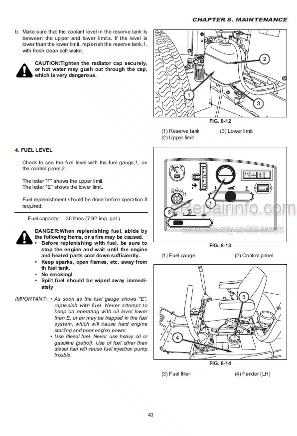 Photo 10 - Iseki SZ330 Operation Manual Zero Turn Mower 0503-01-000