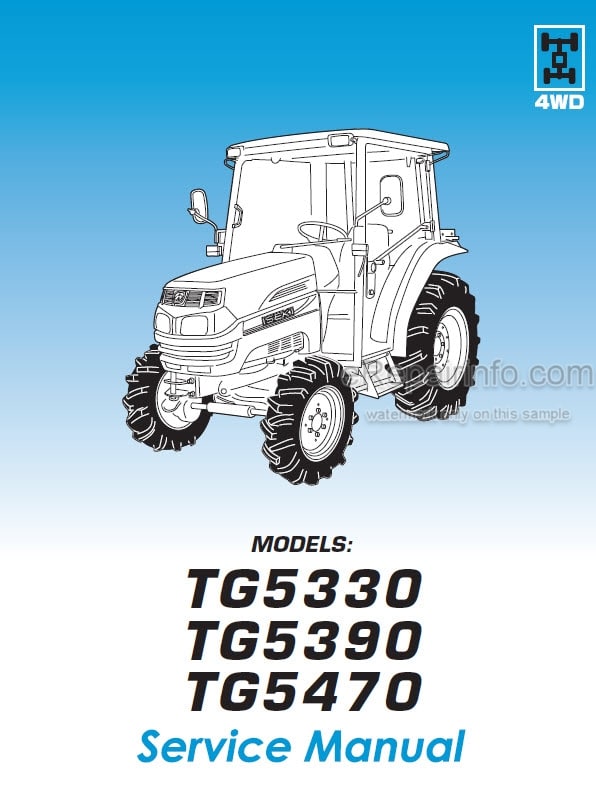 Photo 4 - Iseki TG5330 TG5390 TG5470 Service Manual Tractor 0602-01-400