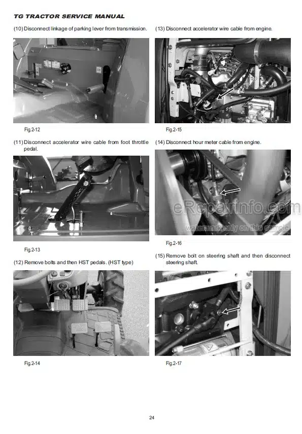 Photo 10 - Iseki TG5330 TG5390 TG5470 Service Manual Tractor 0602-01-400