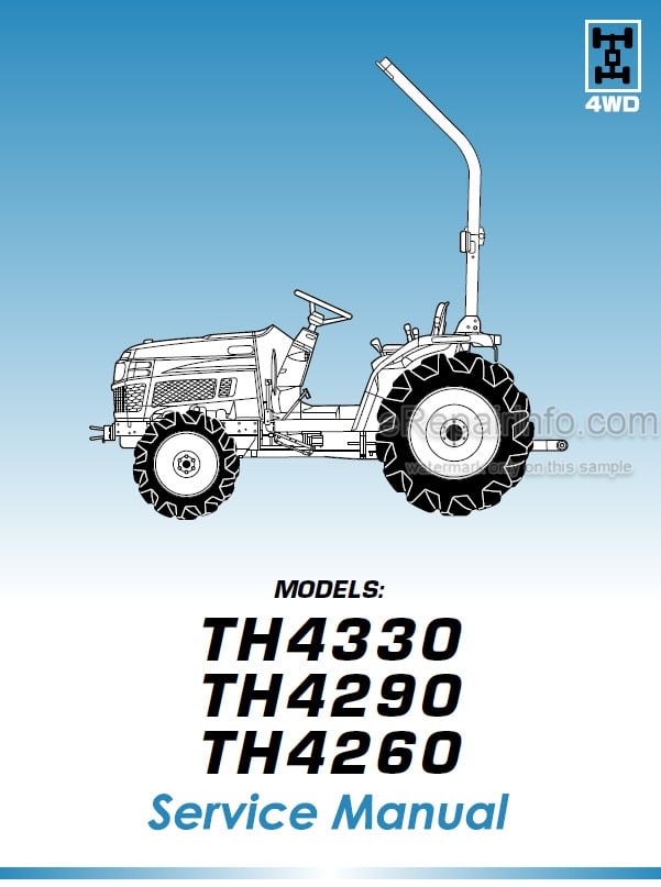 Photo 4 - Iseki TH4260 TH4290 TH4330 Service Manual Tractor 0402-01-10