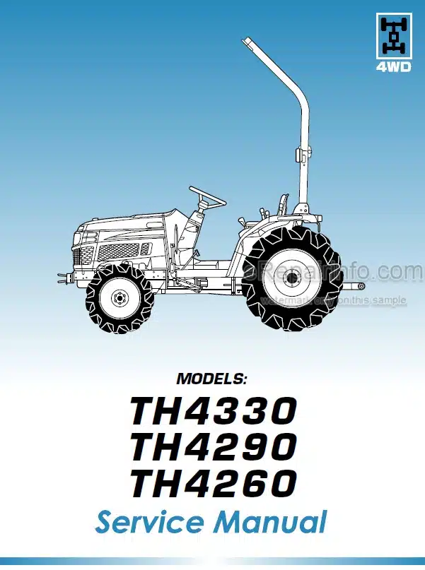 Photo 4 - Iseki TH4260 TH4290 TH4330 Service Manual Tractor 0402-01-10
