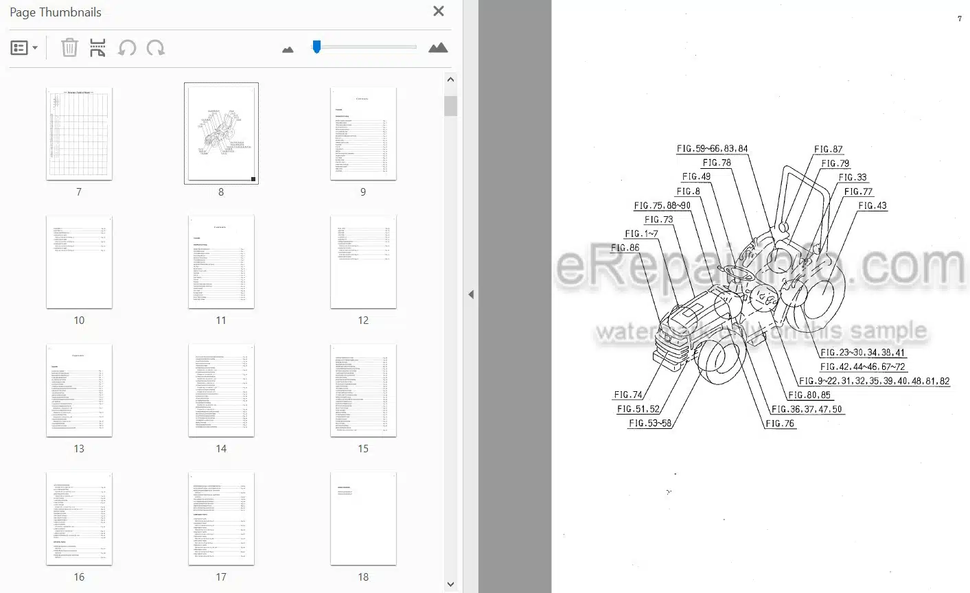 Photo 3 - Iseki TH4290E6 TH4330E6 Parts Catalog Tractor