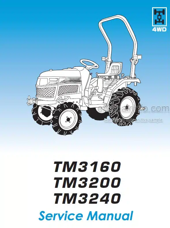 Photo 5 - Iseki TM3160 TM3200 TM3240 Service Manual Tractor 0402-01-100