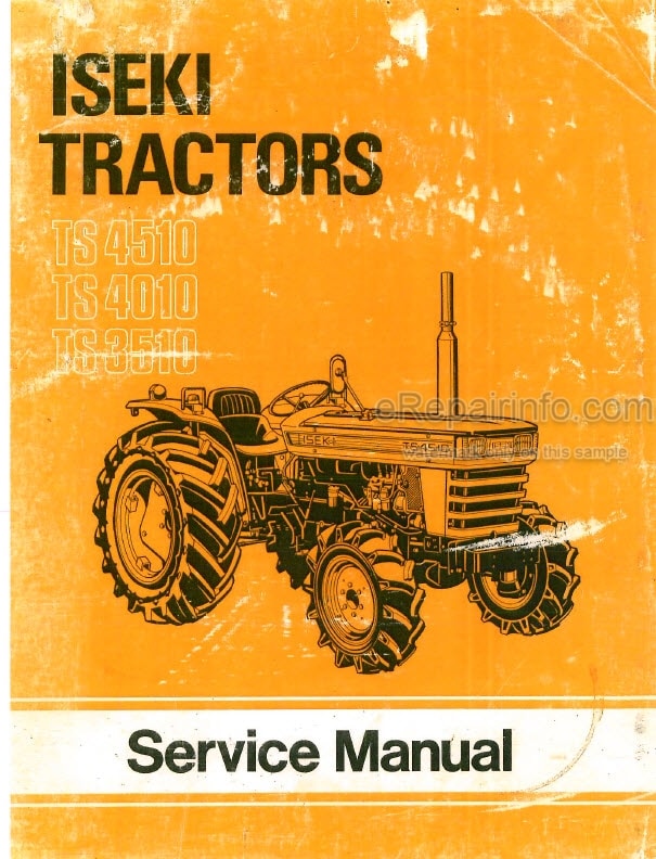 Photo 4 - Iseki TS3510 TS4010 TS4510 Service Manual Tractor