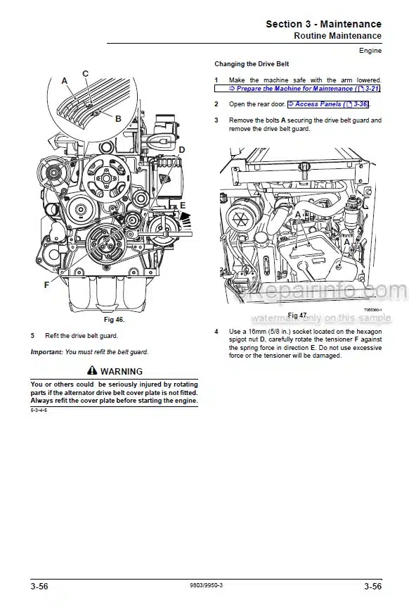 Photo 5 - JCB 225 225T 260 260T 280 300 300T 320T 330 Service Manual Skid Steer Loader 9803-9950