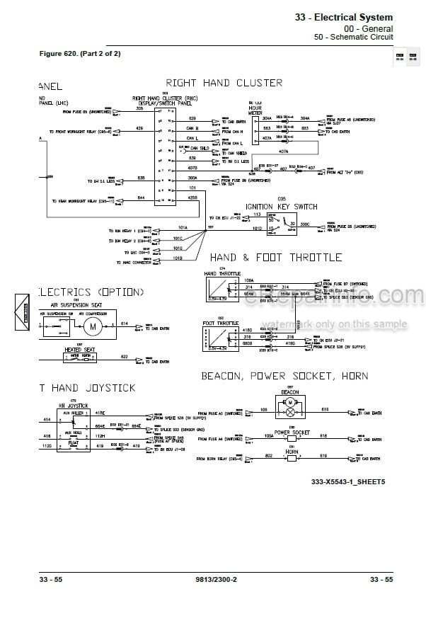 Photo 6 - JCB 225 225T 260 260 280 300 300T 320T 330 Service Manual Skid Steer Loader 9813-2300