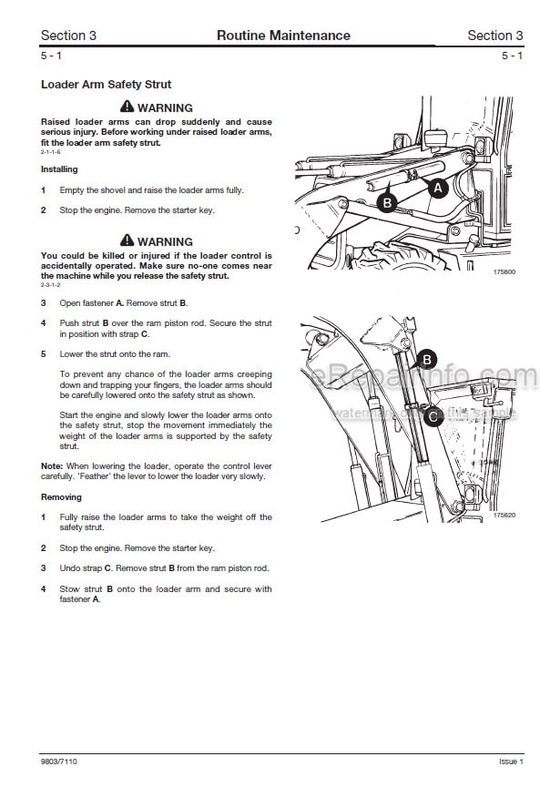 Photo 9 - JCB 2CX 2DX 210 212 Service Manual Backhoe Loader 9803-7110