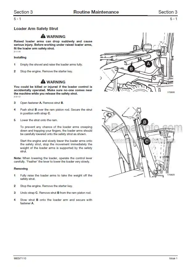 Photo 3 - JCB 2CX 2DX 210 212 Service Manual Backhoe Loader 9803-7110