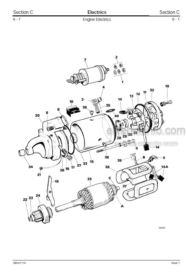 Photo 5 - JCB 2CX 2DX 210 212 Service Manual Backhoe Loader 9803-7110
