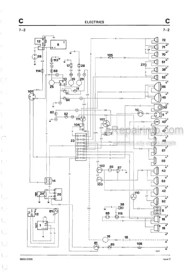 Photo 4 - JCB 2D 2DS 3 3C 3CS 3D 700 Service Manual Excavator Loader 9803-3200