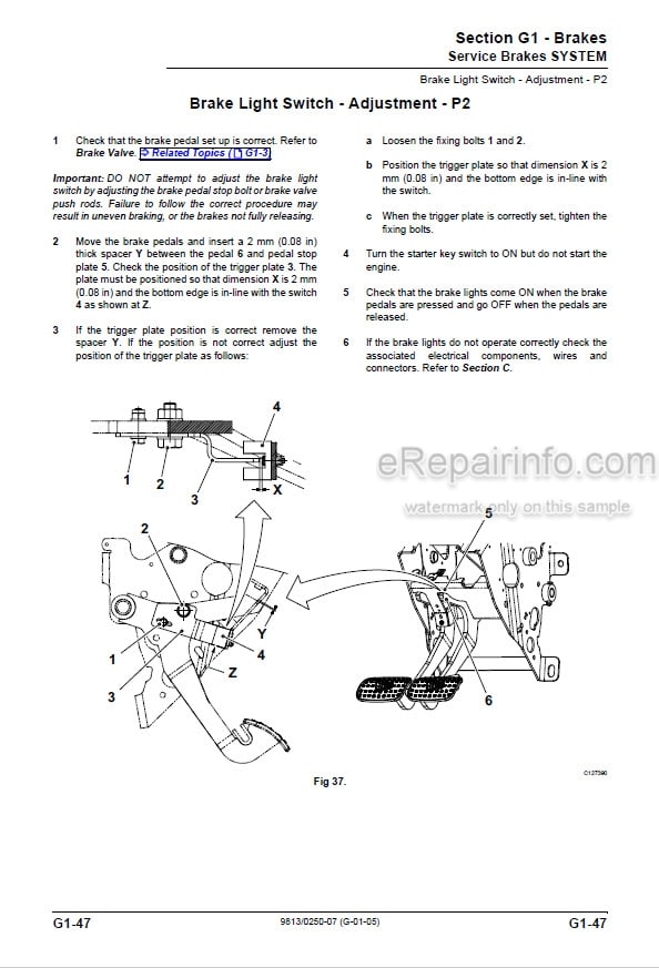 Photo 6 - JCB 3CX T4F 4CX T4F Service And Operators Manual Backhoe Loader 9813-0250
