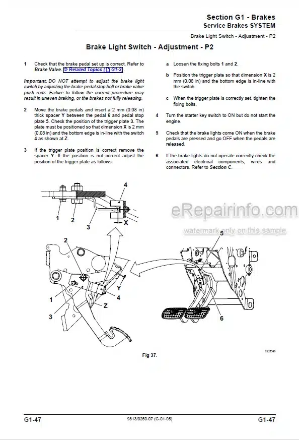 Photo 6 - JCB 3CX T4F 4CX T4F Service And Operators Manual Backhoe Loader 9813-0250