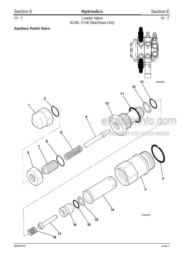 Photo 5 - JCB 3CX 4CX 214 215 217 Service Manual Backhoe Loader 9803-3270
