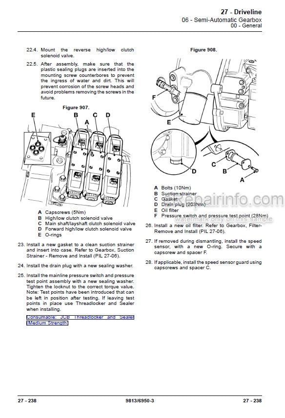 Photo 3 - JCB 3CX 4CX 5CX Service Manual Backhoe Loader 9813-6950