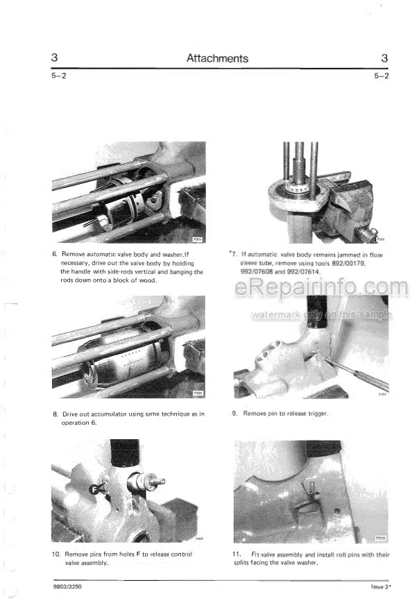 Photo 8 - JCB 3CX 4CX Service Manual Excavator Loader 9803-3250