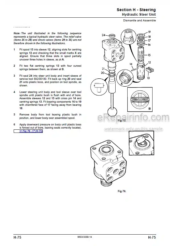 Photo 14 - JCB 3C 3CX 4CX Service Manual Backhoe Loader 9803-3290