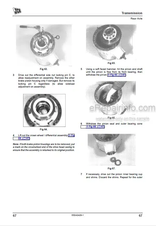 Photo 8 - JCB 3DX Service Manual Backhoe Loader 550-42426