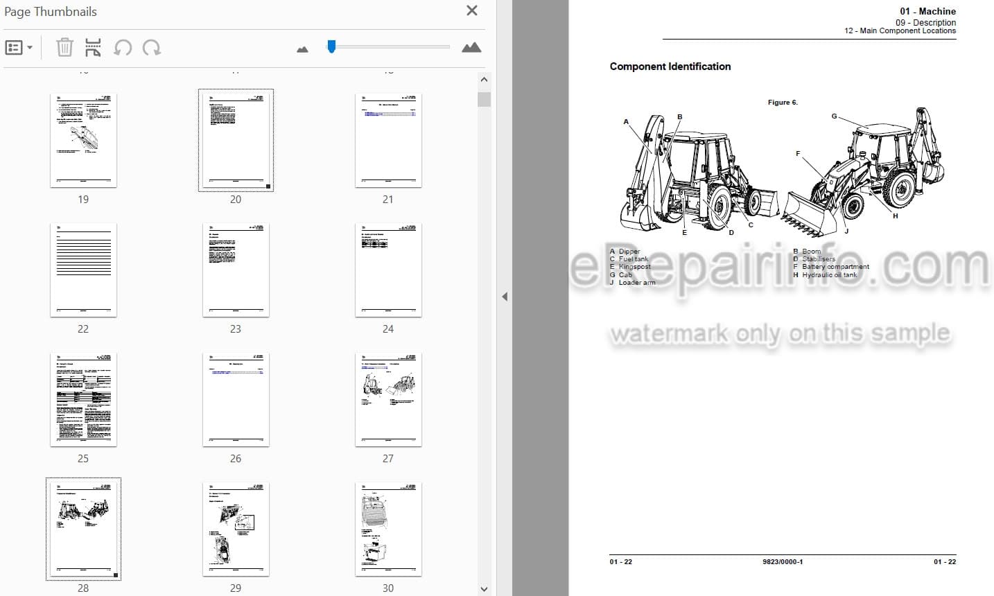 Photo 4 - JCB 3DX Super 3DX Xtra 4DX Service Manual Backhoe Loader 9823-0000