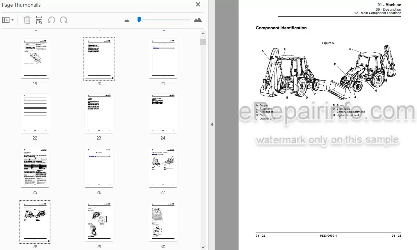 Photo 4 - JCB 3DX Super 3DX Xtra 4DX Service Manual Backhoe Loader 9823-0000