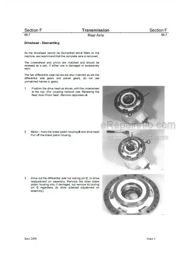 Photo 6 - JCB 4DX Service Manual Backhoe Loader 550-42914