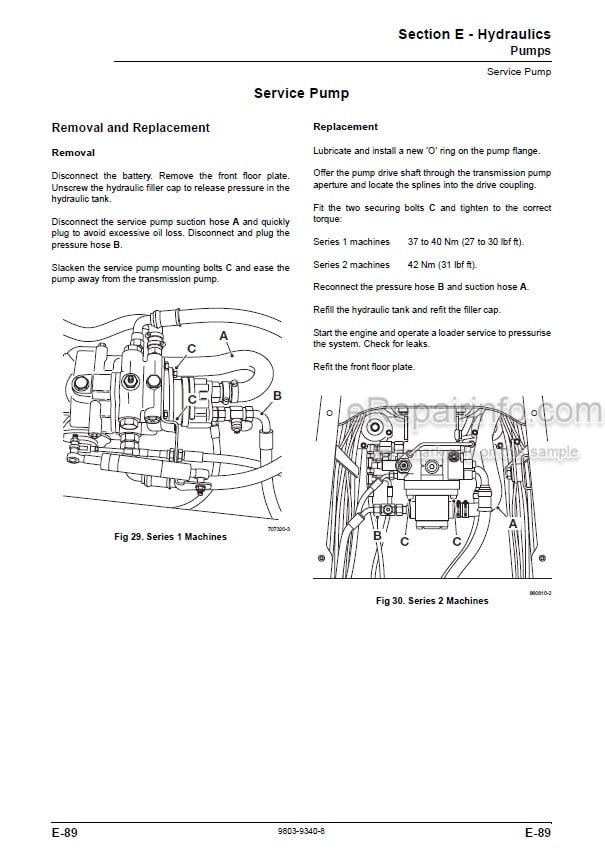 Photo 3 - JCB Mini CX Mini CX 4X4 Service Manual Backhoe Loader 9803-9340