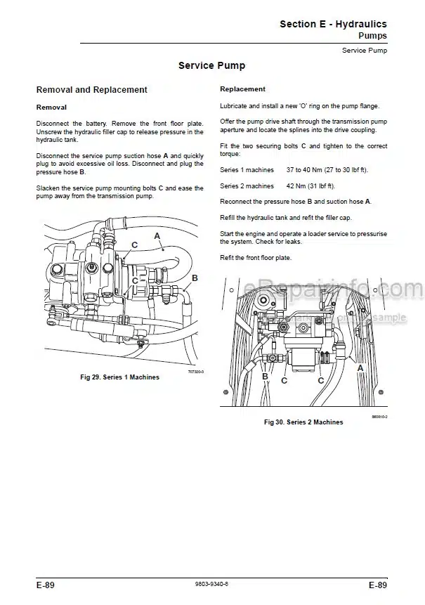 Photo 3 - JCB Mini CX Mini CX 4X4 Service Manual Backhoe Loader 9803-9340