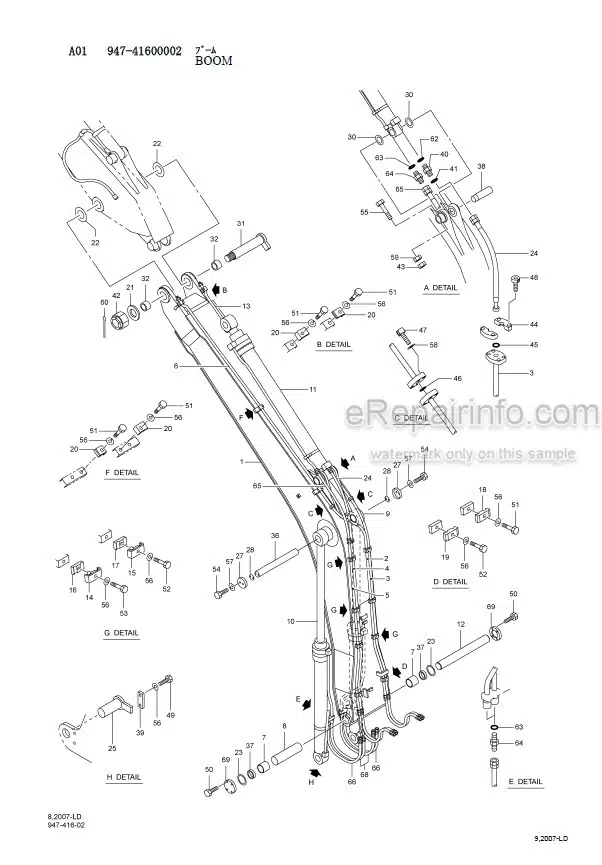 Photo 7 - Kato HD820III Super Exceed Parts List Fully Hydraulic Excavator 112335