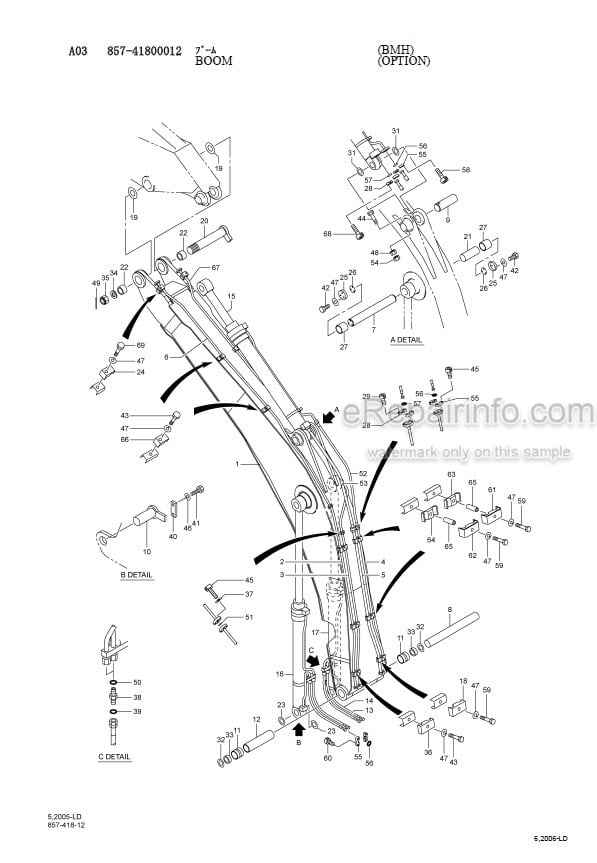 Photo 1 - Kato HD1430III Super Exceed Parts List Fully Hydraulic Excavator 112254