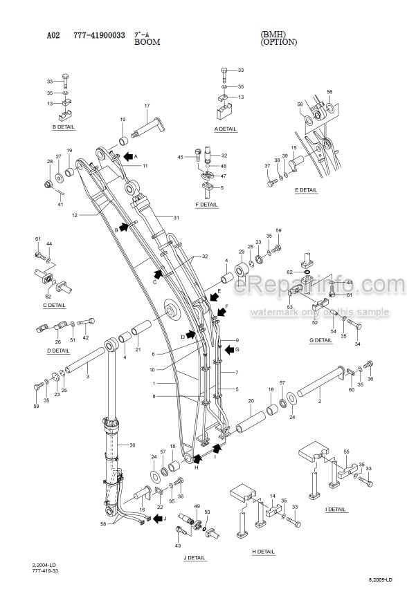 Photo 2 - Kato HD2045III Super Exceed Parts List Fully Hydraulic Excavator 112413