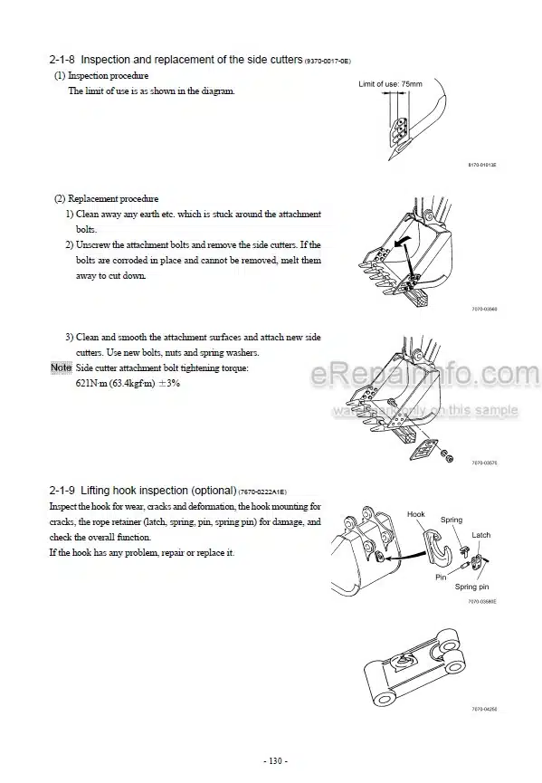 Photo 7 - Kato HD1023III HD1023III-LC Super Exceed Service Manual Fully Hydraulic Excavator 306351