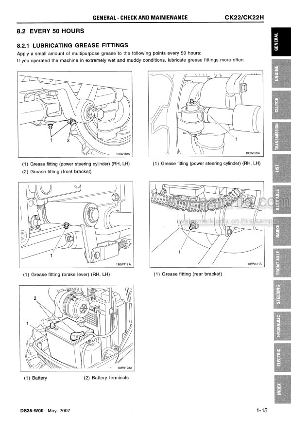 Photo 11 - Kioti Daedong CK22 CK22H Workshop Manual Tractor DS35-W00