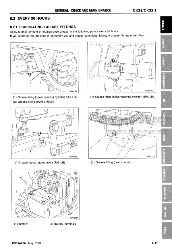 Photo 8 - Kioti Daedong CK20 CH20 CK20J CK20H CK20HJ Workshop Manual Tractor S196-W00