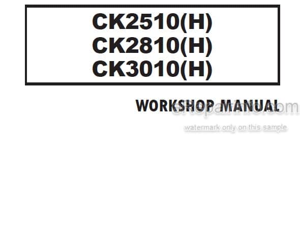Photo 4 - Kioti Daedong CK2510 CK2810 CK3010 CK2510H CK2810H CK3010H Workshop Manual Tractor DU74-W00