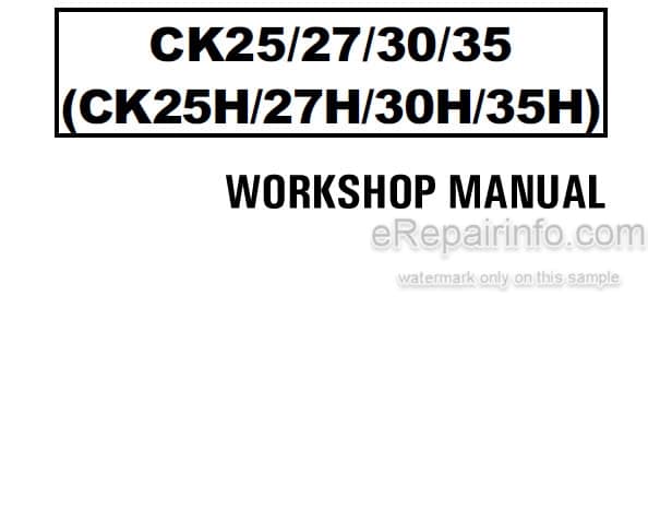 Photo 4 - Kioti Daedong CK25 CH27 CK30 CK35 CK25H CH27D CK30H CK35H Workshop Manual Tractor D704-W01