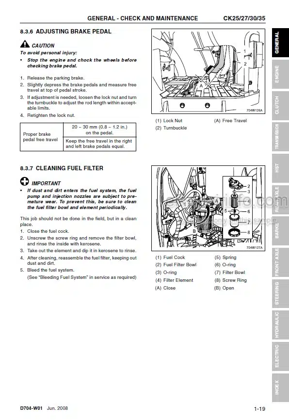 Photo 1 - Kioti Daedong CK25 CH27 CK30 CK35 CK25H CH27D CK30H CK35H Workshop Manual Tractor D704-W01