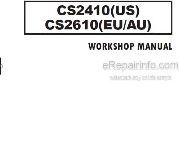 Photo 4 - Kioti Daedong CS2410 CS2610 Workshop Manual Tractor DY51-W00