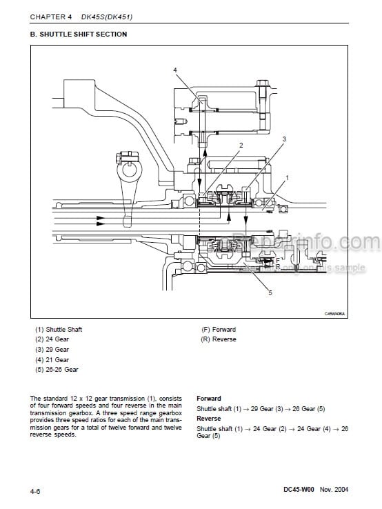 Photo 6 - Kioti Daedong DK45S DK451 Workshop Manual Tractor DC45-W00