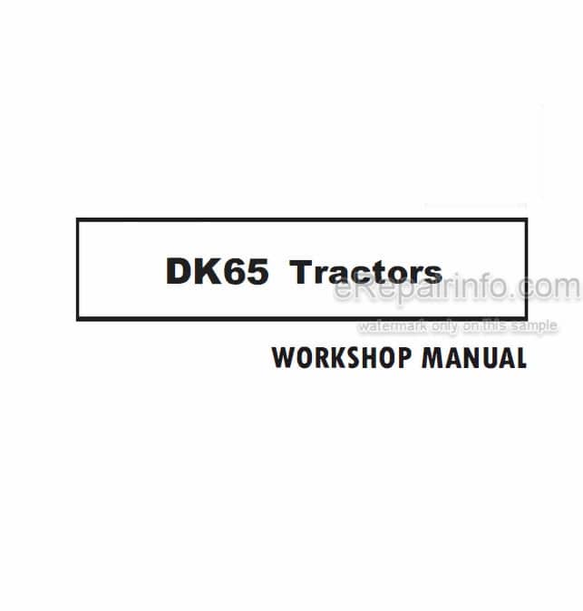 Photo 4 - Kioti Daedong DK65 Workshop Manual Tractor
