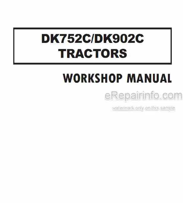 Photo 5 - Kioti Daedong DK752C DK902C Workshop Manual Tractor DS42-W00