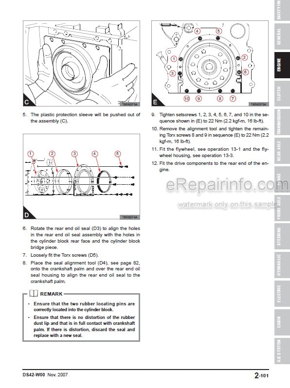 Photo 3 - Kioti Daedong DK752C DK902C Workshop Manual Tractor DS42-W00
