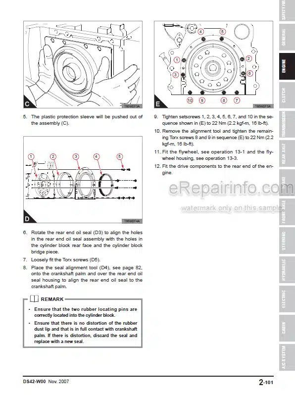 Photo 3 - Kioti Daedong DK752C DK902C Workshop Manual Tractor DS42-W00