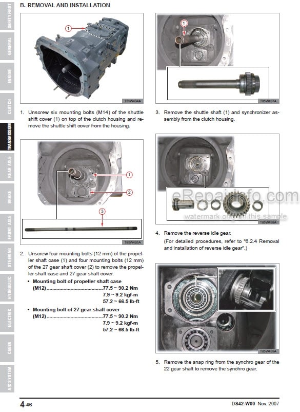 Photo 10 - Kioti Daedong DK752C DK902C Workshop Manual Tractor DS42-W00