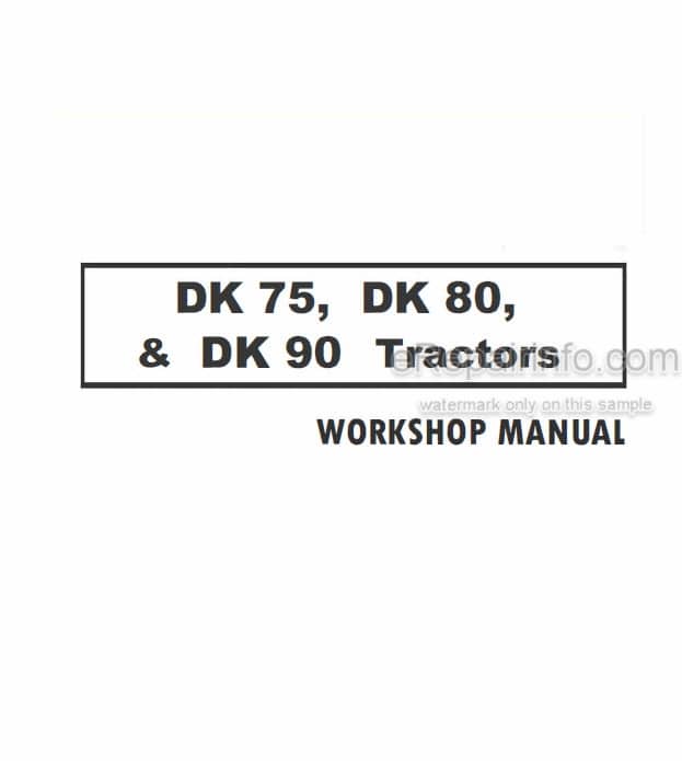 Photo 4 - Kioti Daedong DK75 DK80 DK90 Workshop Manual Tractor