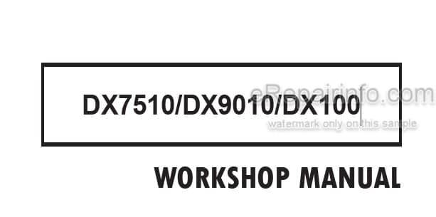Photo 4 - Kioti Daedong DX7510 DX9010 DX100 Workshop Manual Tractor DA80-W00