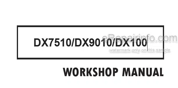 Photo 4 - Kioti Daedong DX7510 DX9010 DX100 Workshop Manual Tractor DA80-W00