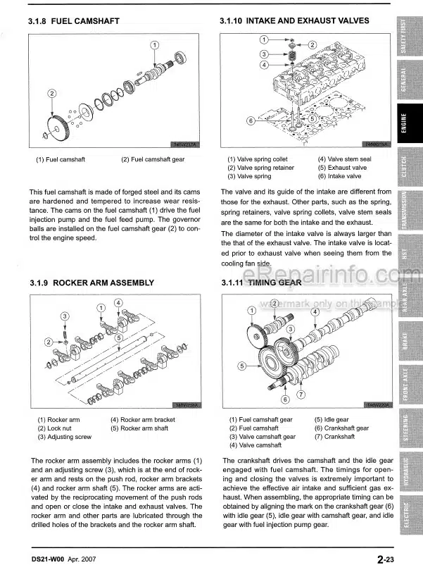 Photo 3 - Kioti Daedong EX35 EX40 EX45 EX50 Workshop Manual Tractor DS21-W00