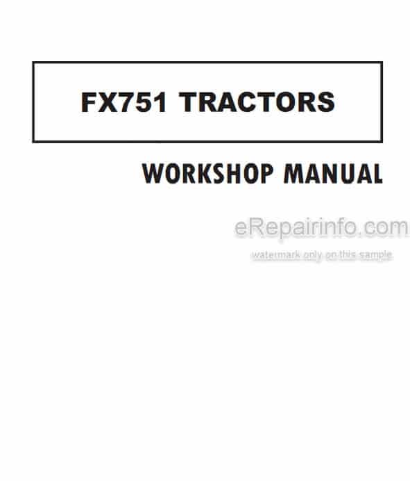 Photo 4 - Kioti Daedong FX751 Workshop Manual Tractor DT56-W00