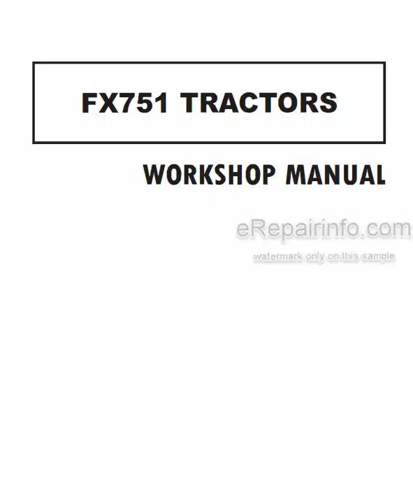Photo 4 - Kioti Daedong FX751 Workshop Manual Tractor DT56-W00