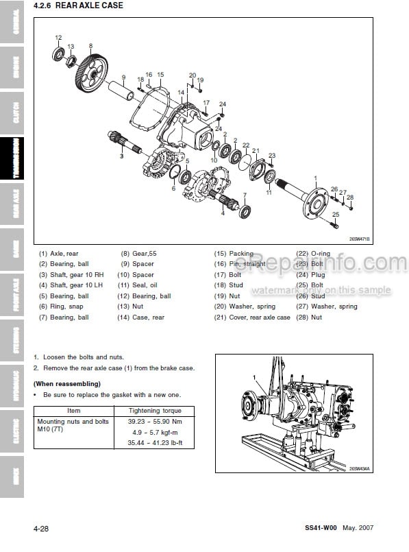 Photo 6 - Kioti Daedong LK30 Workshop Manual Tractor SS41-W00